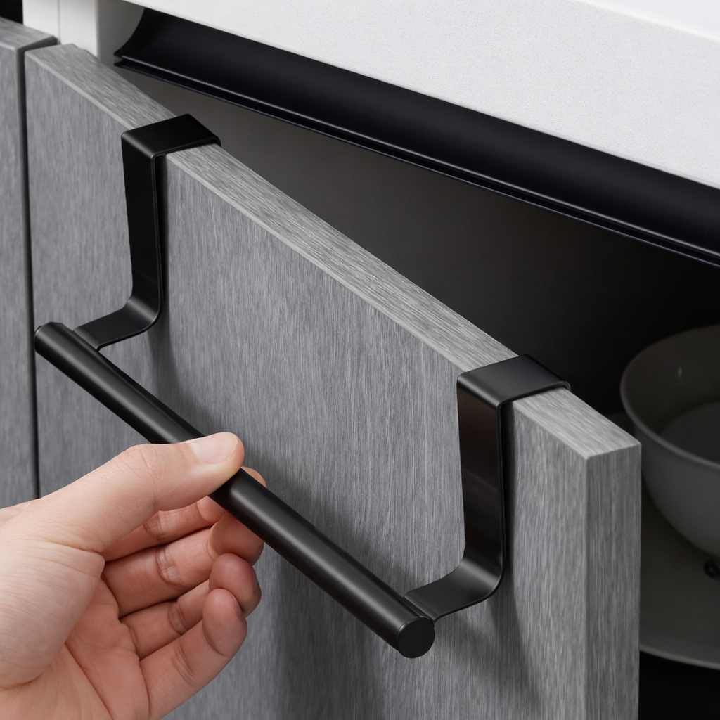 Porte-serviette à suspendre pour porte et placard en acier inoxydable
