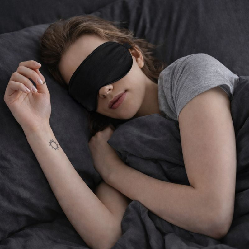 Masque de nuit en satin doux | Masque de sommeil pour dormir satin | Anti-lumière