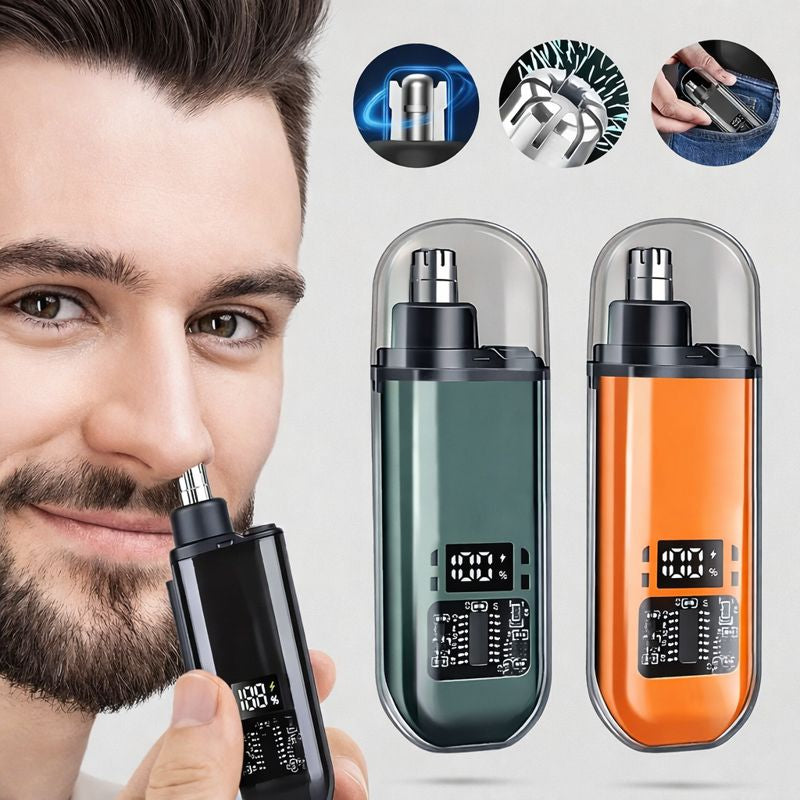 Tondeuse pour poils de nez et d’oreilles rechargeable par USB – Compacte & Portable