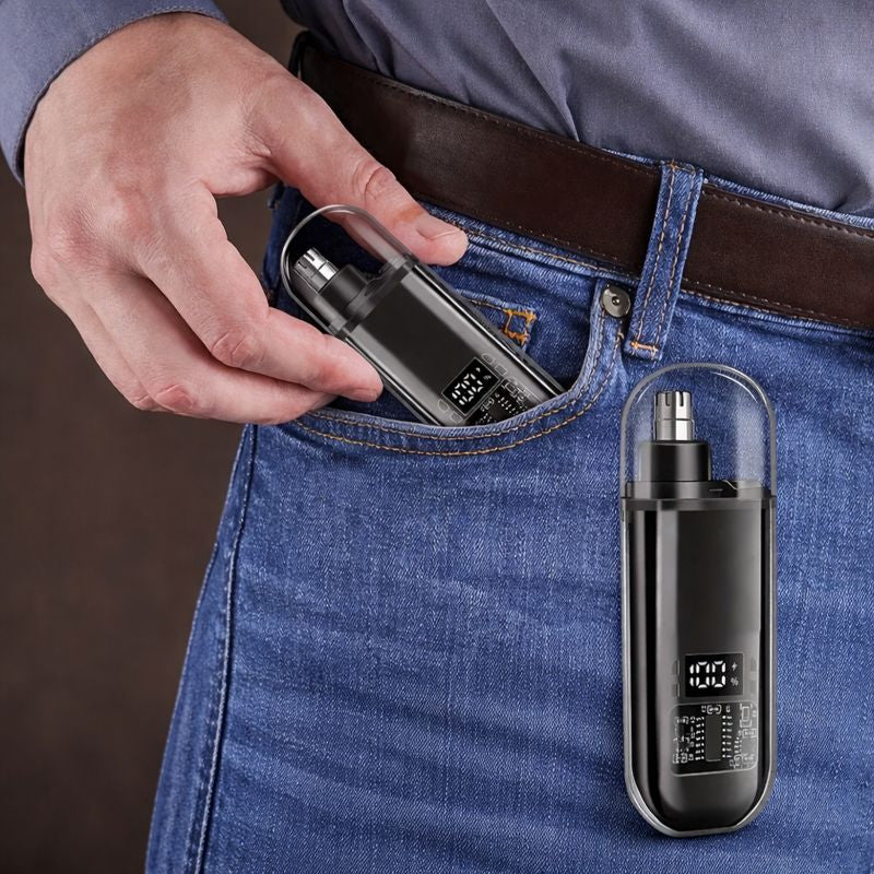 Tondeuse pour poils de nez et d’oreilles rechargeable par USB – Compacte & Portable