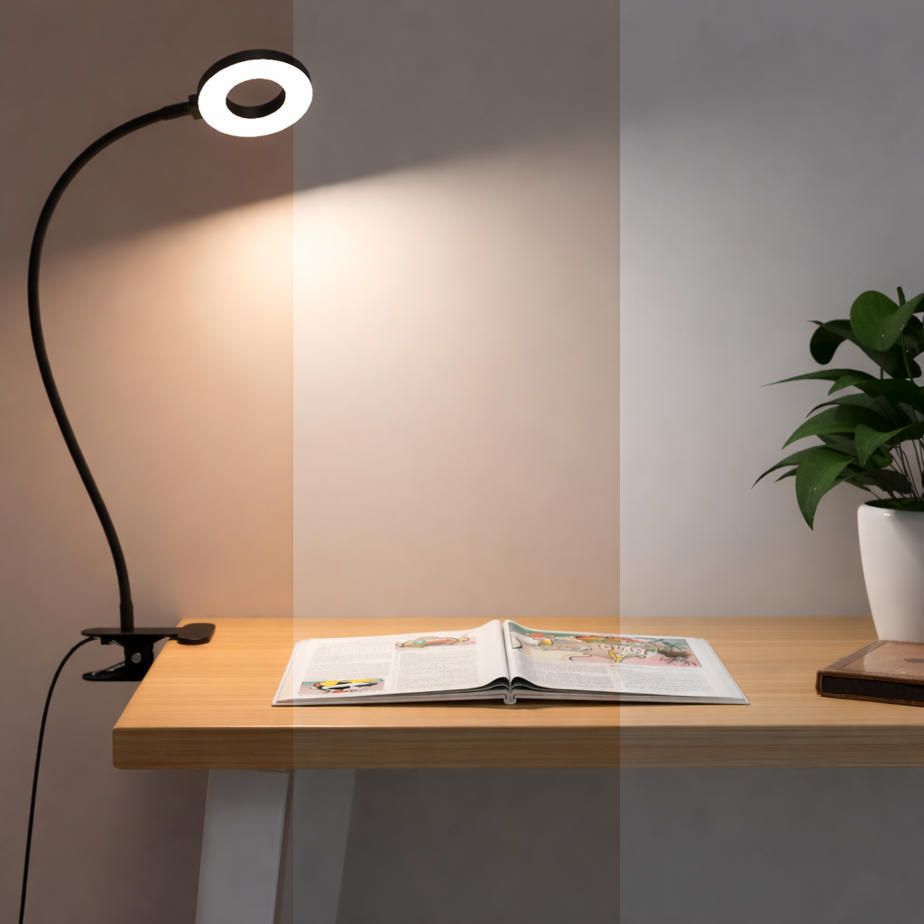 Lampe de Bureau à Pince LED USB Flexible 10W – Éclairage Réglable 360°