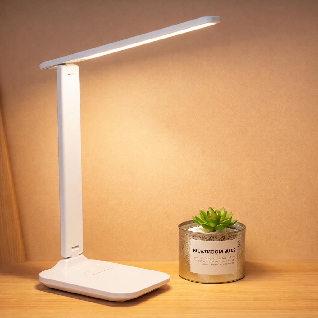 Lampe de Bureau LED à Intensité Variable – Tactile, 3 Couleurs & Luminosité Réglable