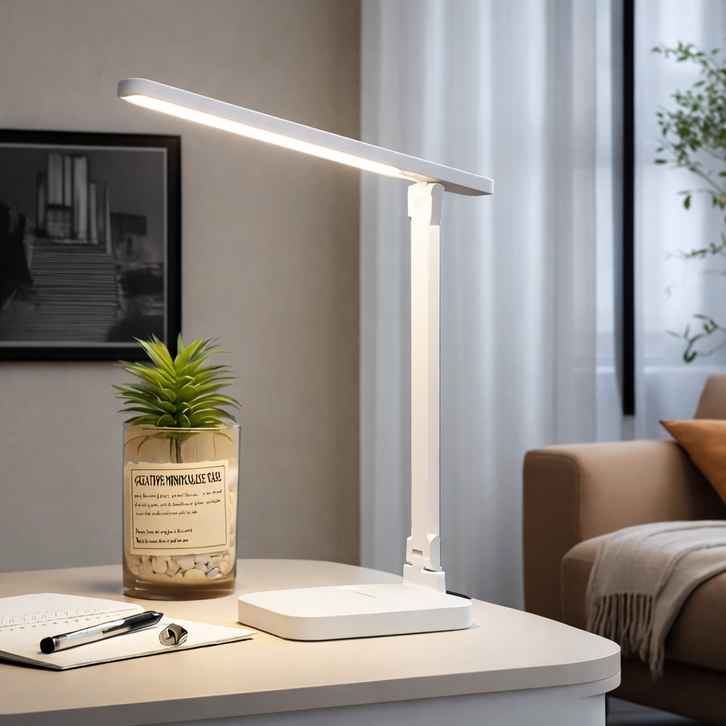 Lampe de Bureau LED à Intensité Variable – Tactile, 3 Couleurs & Luminosité Réglable
