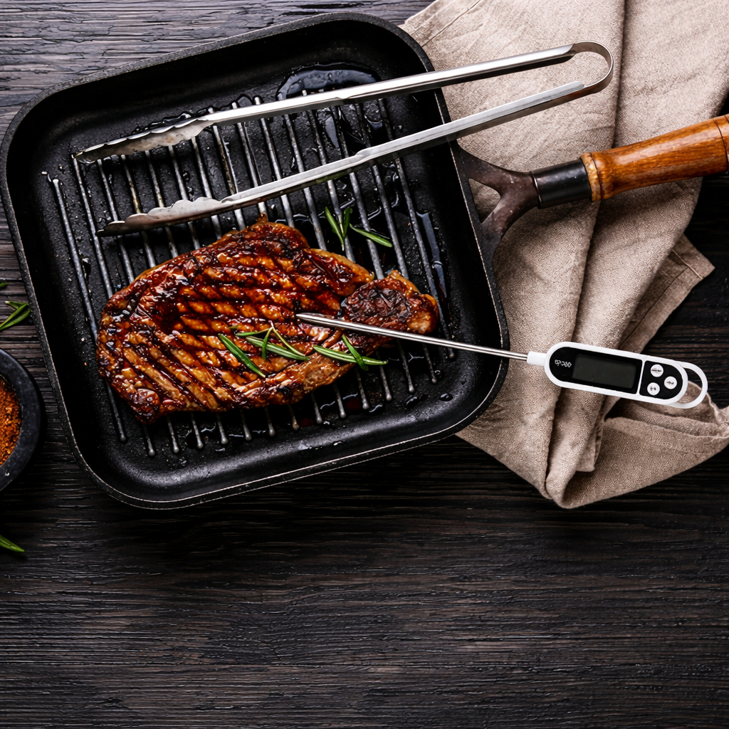 Thermomètre de Cuisine Digital à Sonde LCD – Cuisson Précise & Rapide
