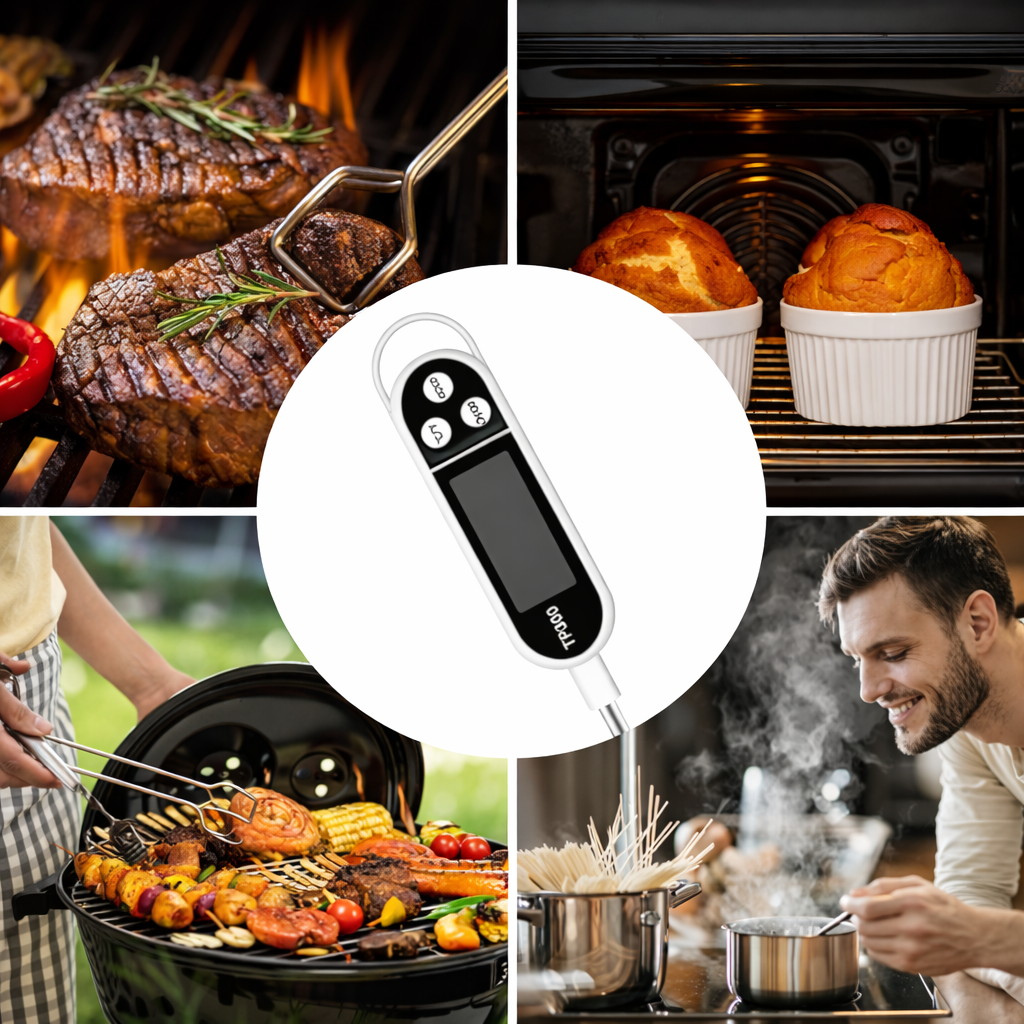 Thermomètre de Cuisine Digital à Sonde LCD – Cuisson Précise & Rapide