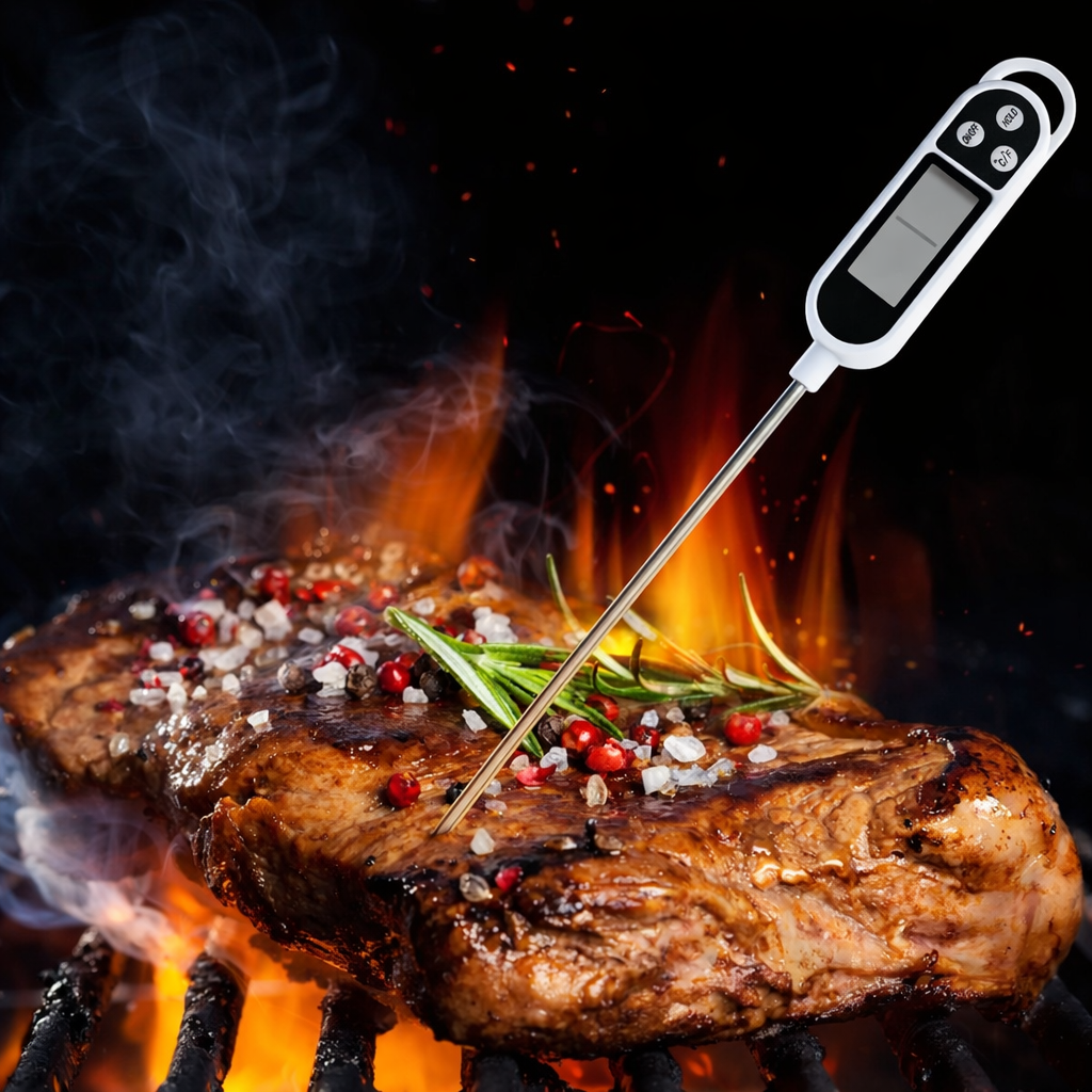 Thermomètre de Cuisine Digital à Sonde LCD – Cuisson Précise & Rapide