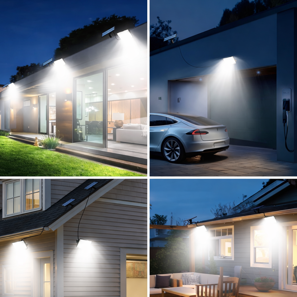 Lampe Solaire Exterieur Détecteur de Mouvement avec Télécommande – 342 LED Lumière Solaire IP65