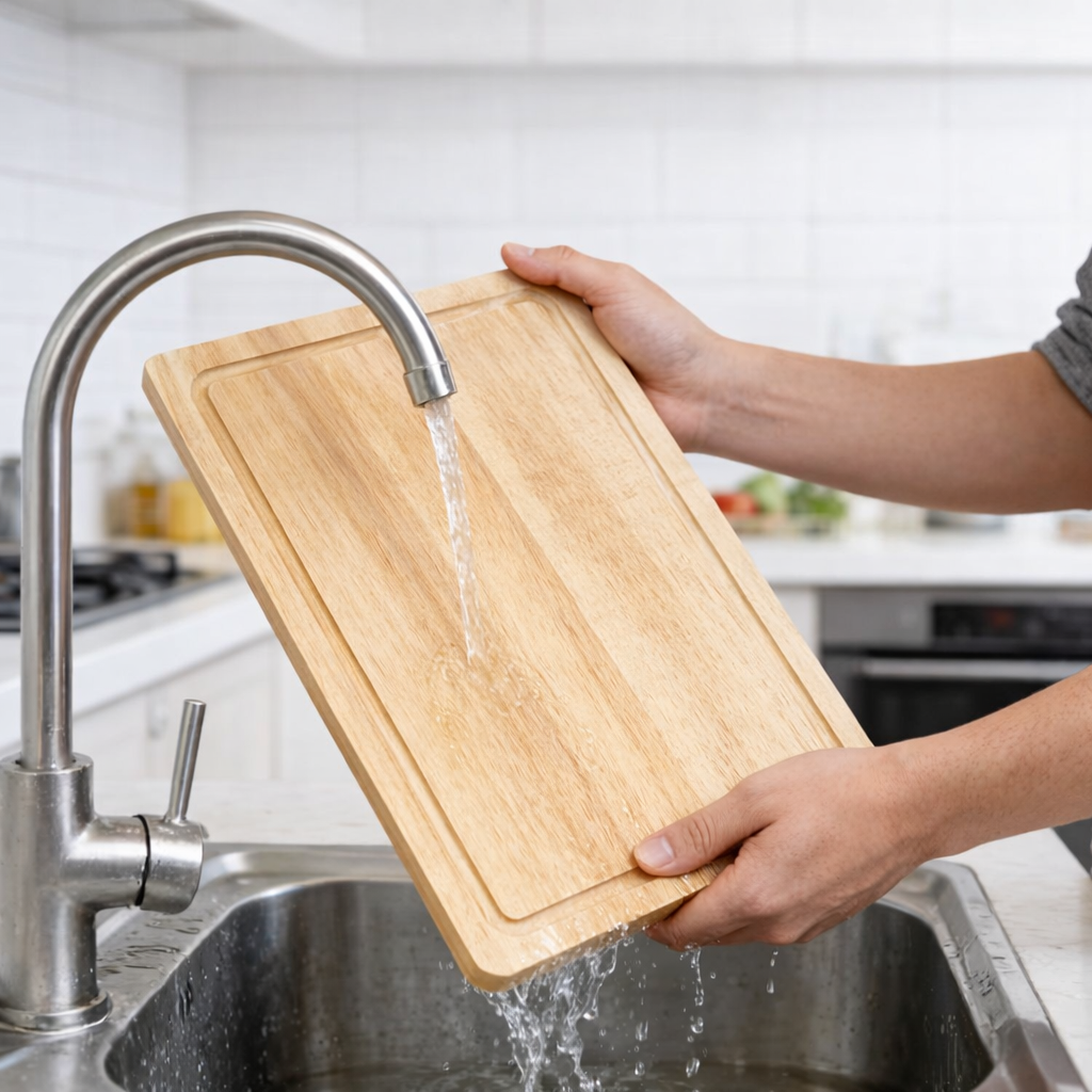 Planche à Découper en Bambou Épaisse et Durable avec Rainure à Jus
