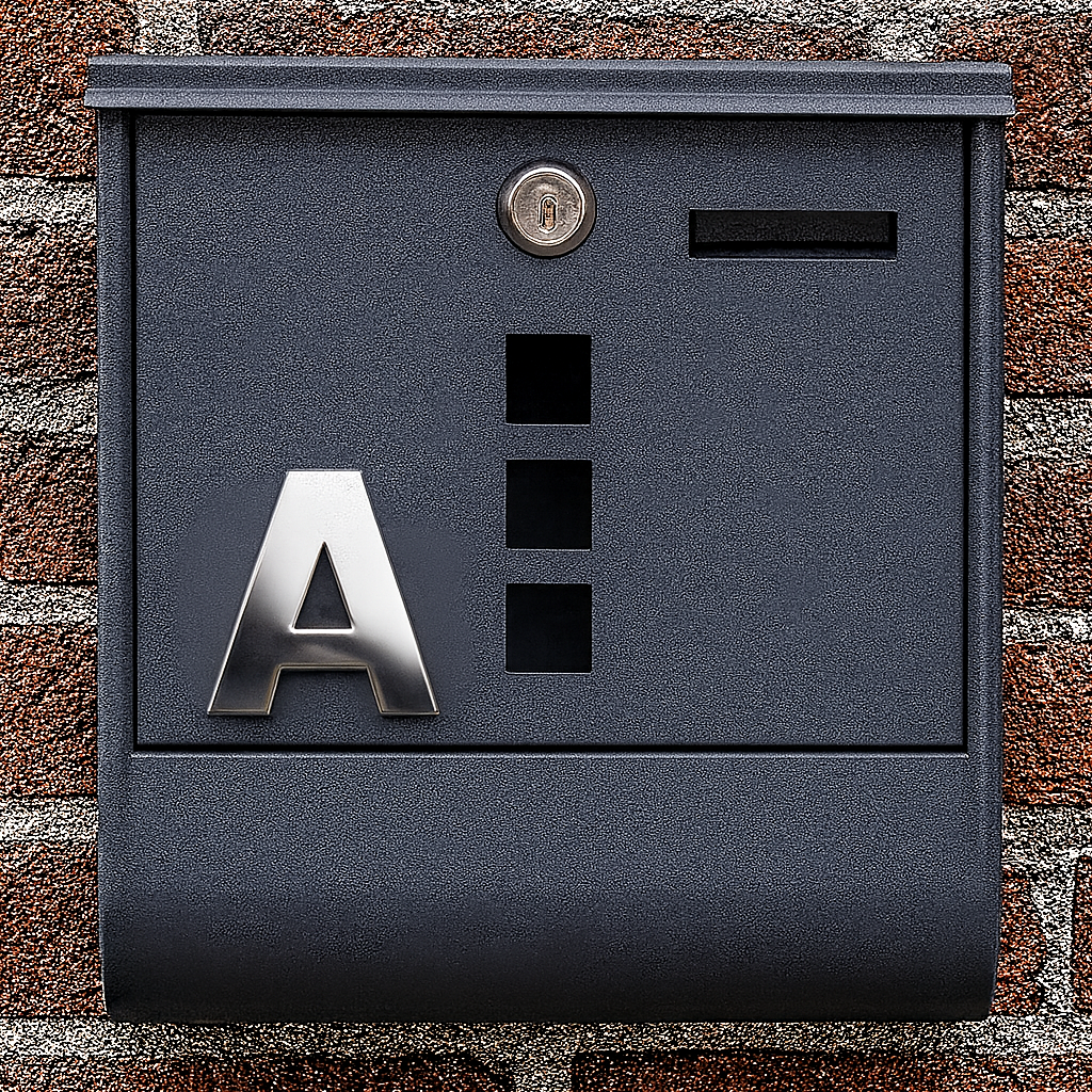 Plaque numéro auto adhésif pour boîte aux lettres – Marquage durable extérieur