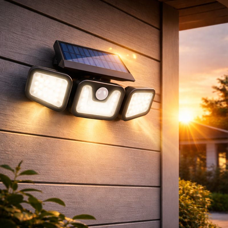 Solar'400 | Lampe de sécurité solaire Extérieur | Détecteur de Mouvement | Autonomie 12h