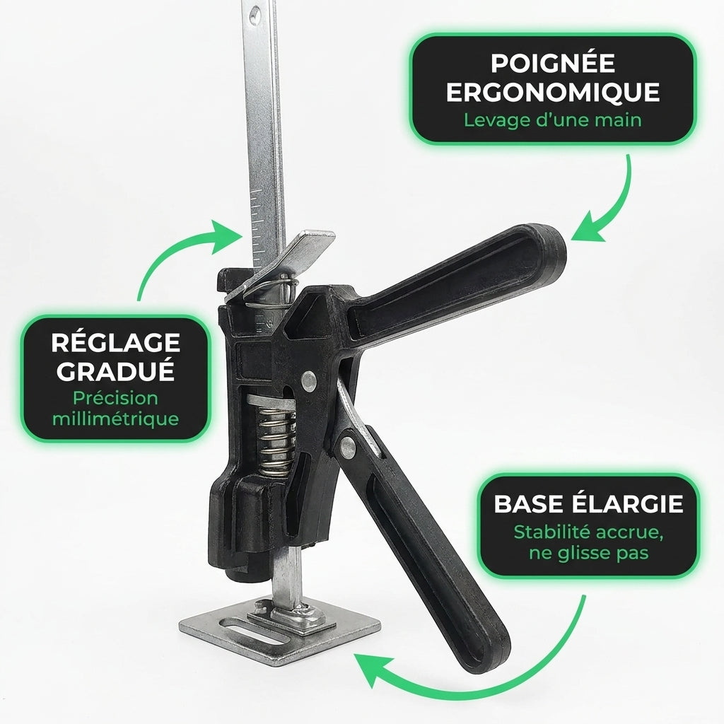 Cric manuel multifonction pour pose et levage facile