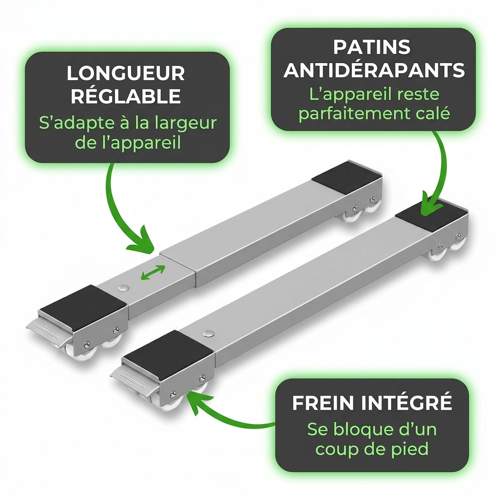 MoviPro R10 | Roulettes robustes pour appareils lourds (lot de 2)