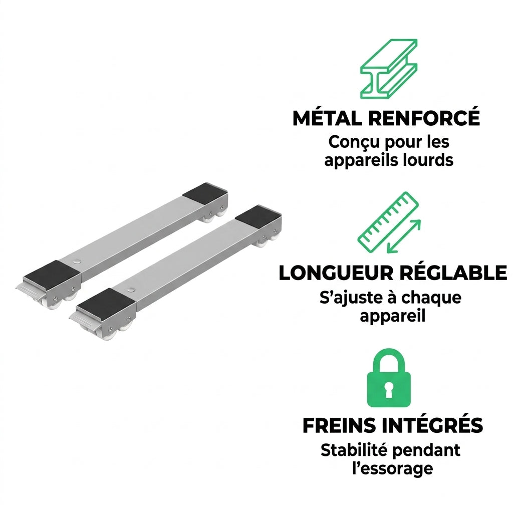 MoviPro R10 | Roulettes robustes pour appareils lourds (lot de 2)
