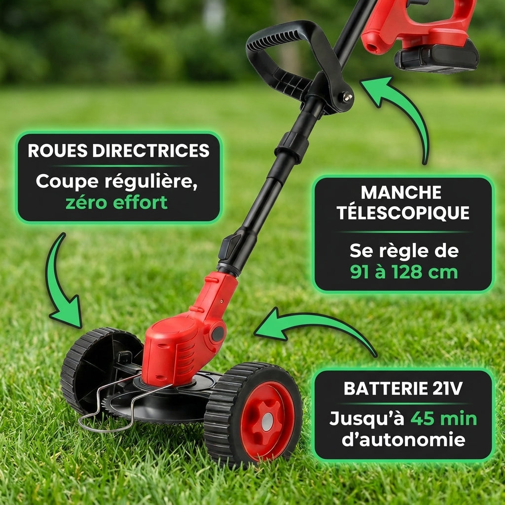 D50 PRO | Débroussailleuse Électrique 3-en-1 sur Roues