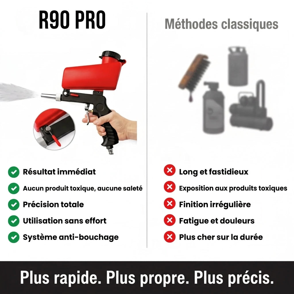 Pistolet de Sablage Pneumatique Portable – Décapage Efficace Rouille & Peinture – Haute Précision