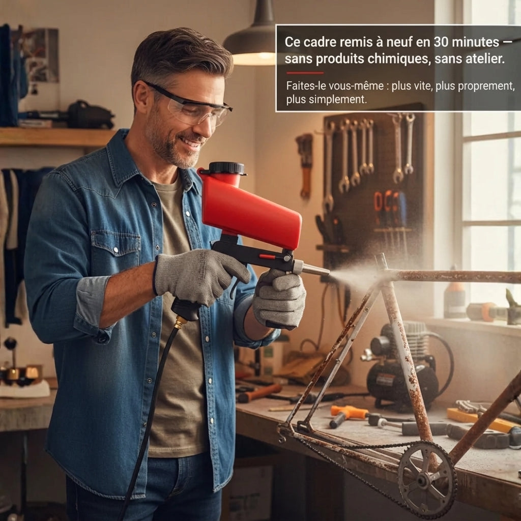 Pistolet de Sablage Pneumatique Portable – Décapage Efficace Rouille & Peinture – Haute Précision