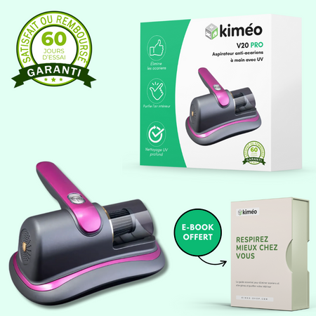 V20 PRO | Aspirateur anti-acariens avec chauffage UV 65℃ | Élimine 99% des Allergènes