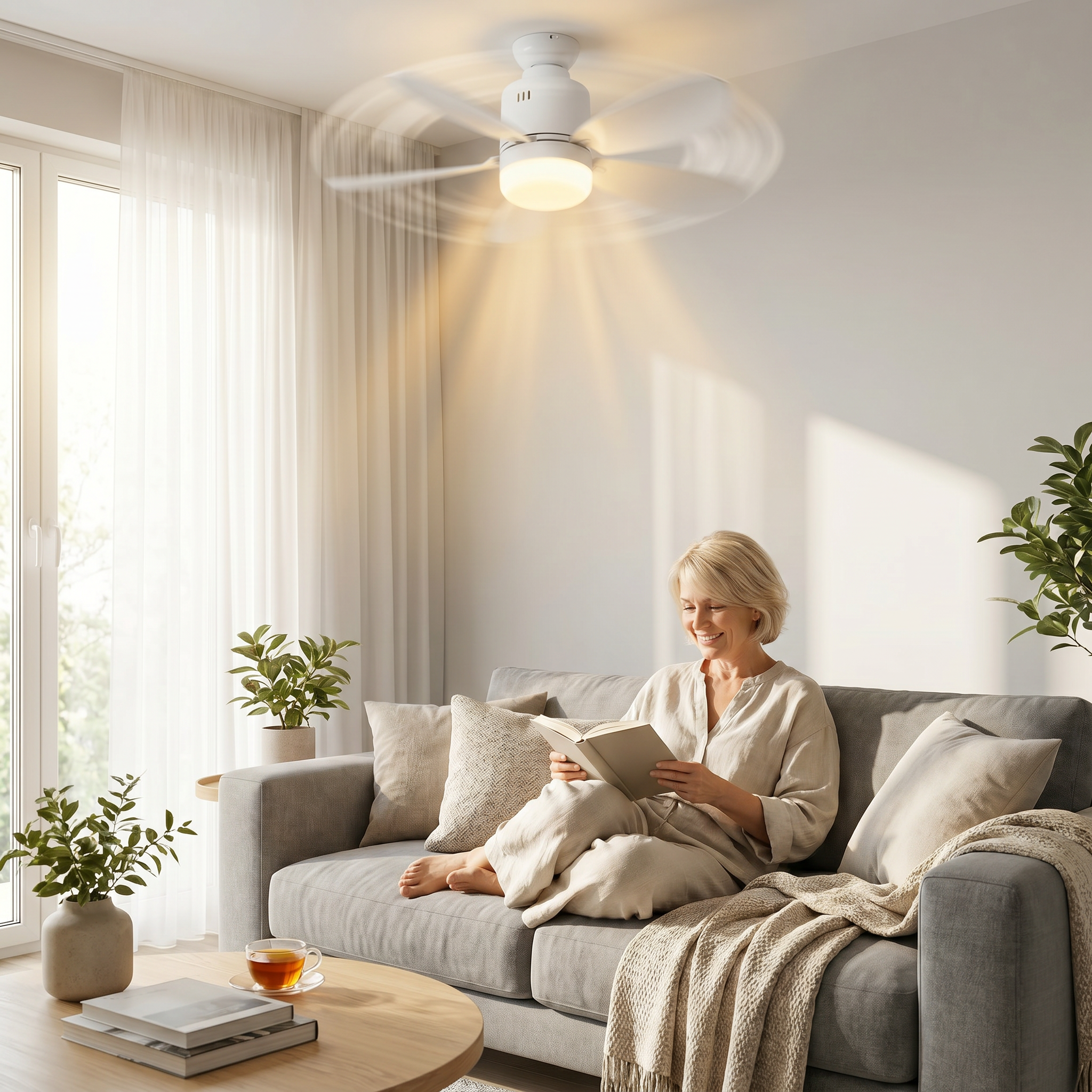 Lumi’Air PRO | Ventilateur de Plafond avec LED Silencieux & Connecté