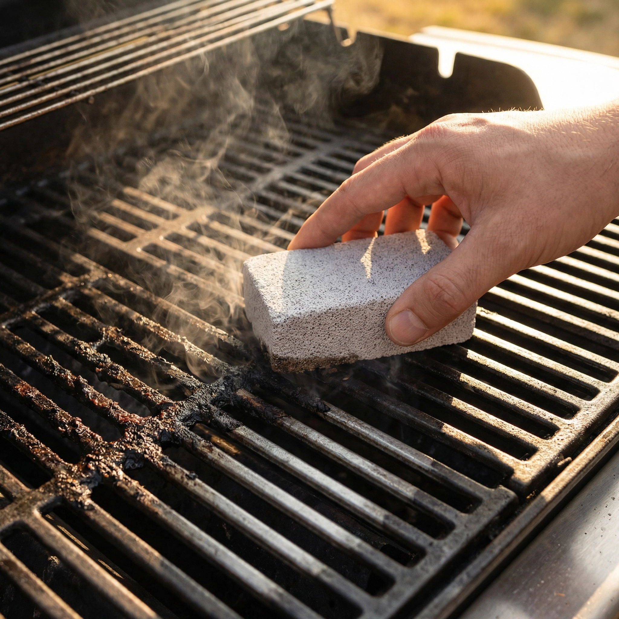 Pierre de Nettoyage Réutilisable pour barbecue - Dégraissage Puissant Sans Produits Chimiques