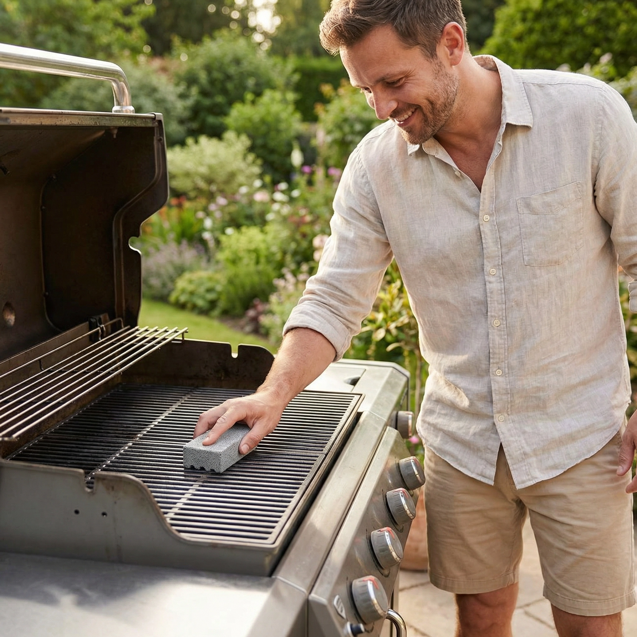 Pierre de Nettoyage Réutilisable pour barbecue - Dégraissage Puissant Sans Produits Chimiques