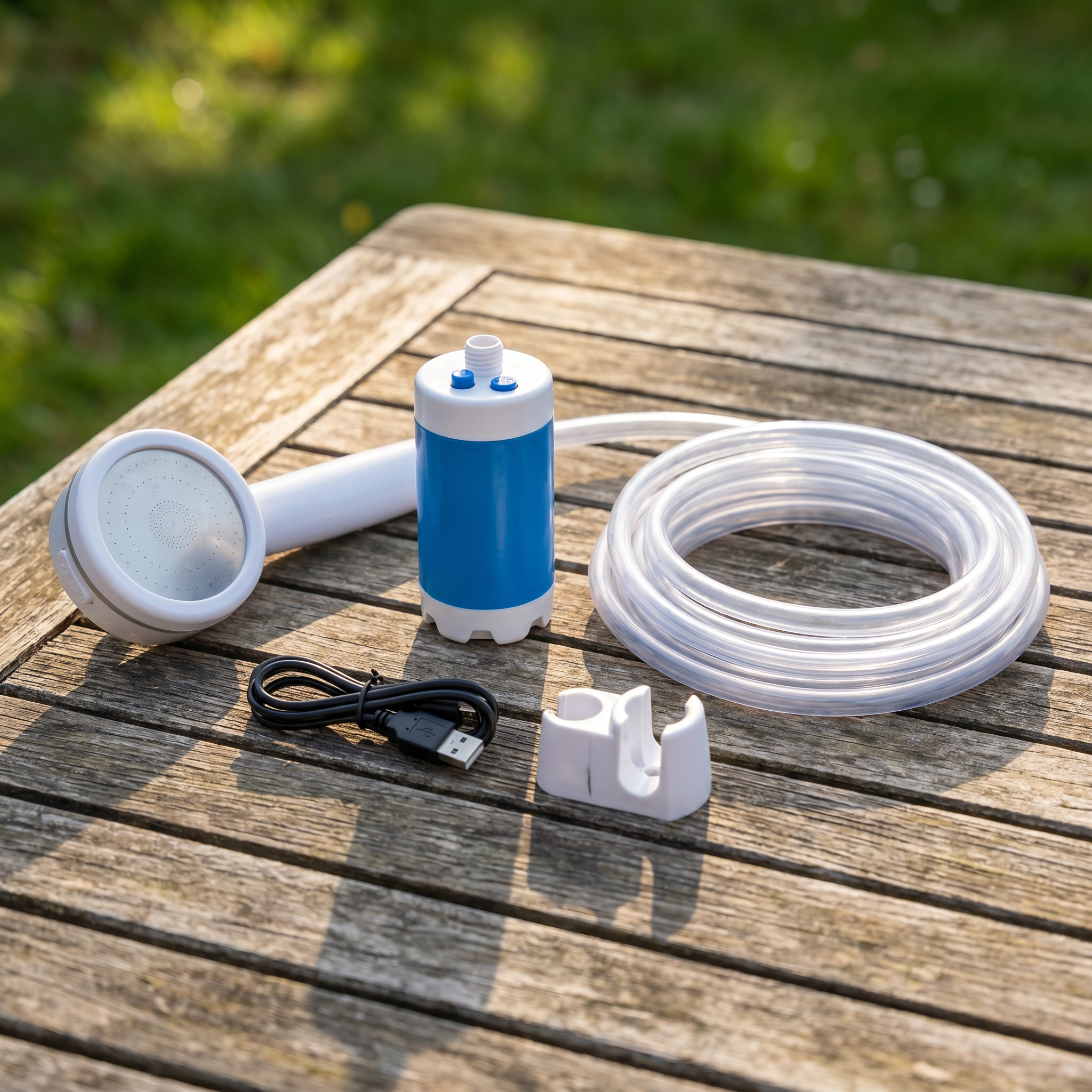 D10 | Douche Nomade Haute Pression Portable Rechargeable | Camping Voiture Animaux Compacte