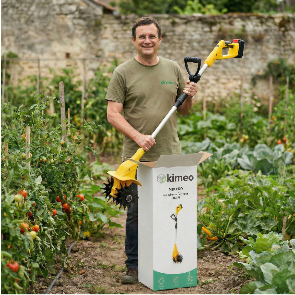 M10 Pro Motobineuse Électrique Sans Fil 20V | Motoculteur Portable de Jardin | Mini Cultivateur pour Potager et Bordures