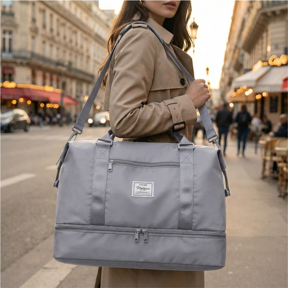 Sac de Voyage Élégant et Organisé | Sac de Voyage Cabine 45x36x20 Compatible Avion Grande Capacité