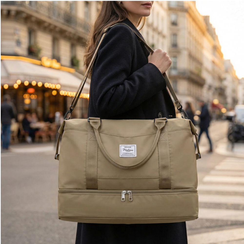 Sac de Voyage Élégant et Organisé | Sac de Voyage Cabine 45x36x20 Compatible Avion Grande Capacité