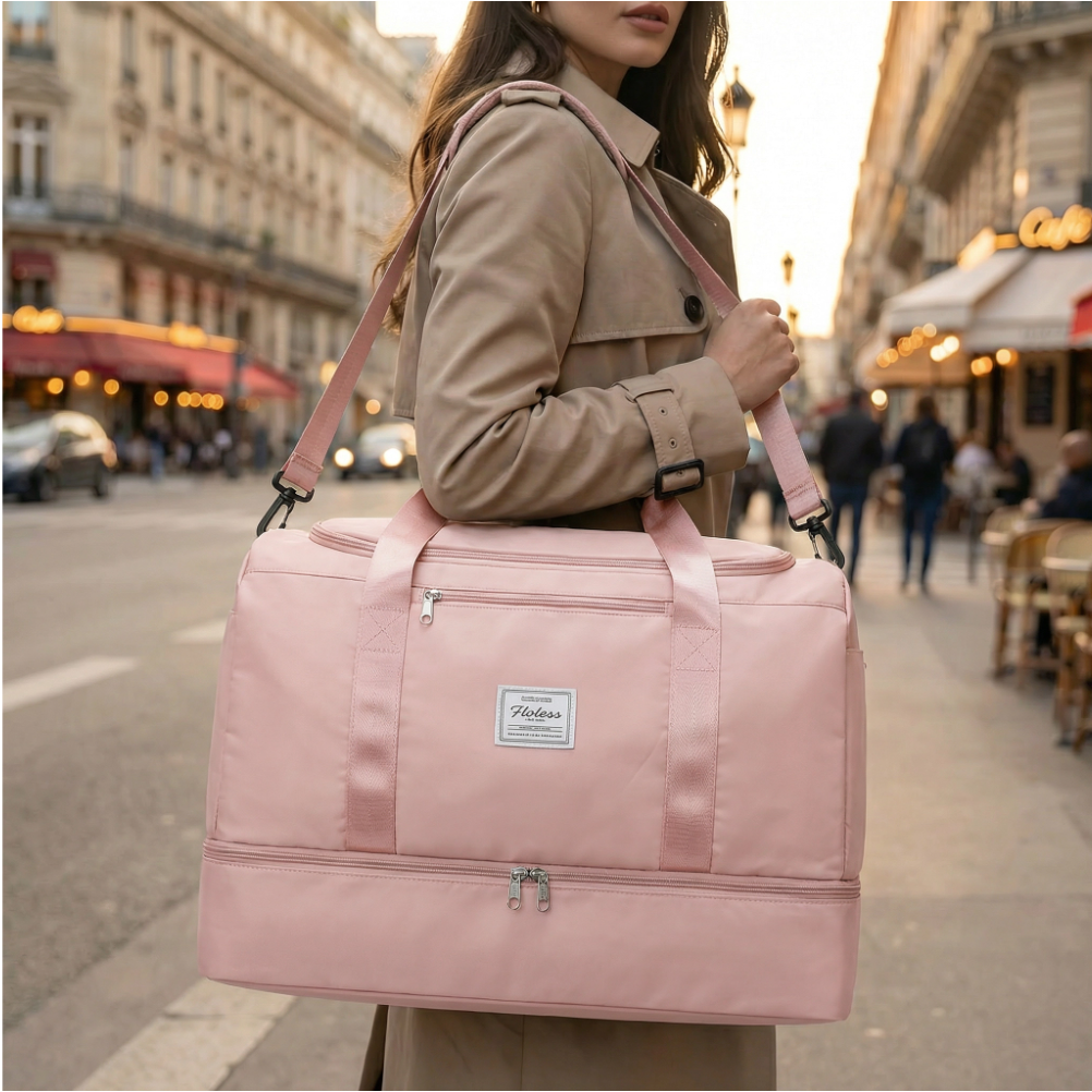 Sac de Voyage Élégant et Organisé | Sac de Voyage Cabine 45x36x20 Compatible Avion Grande Capacité