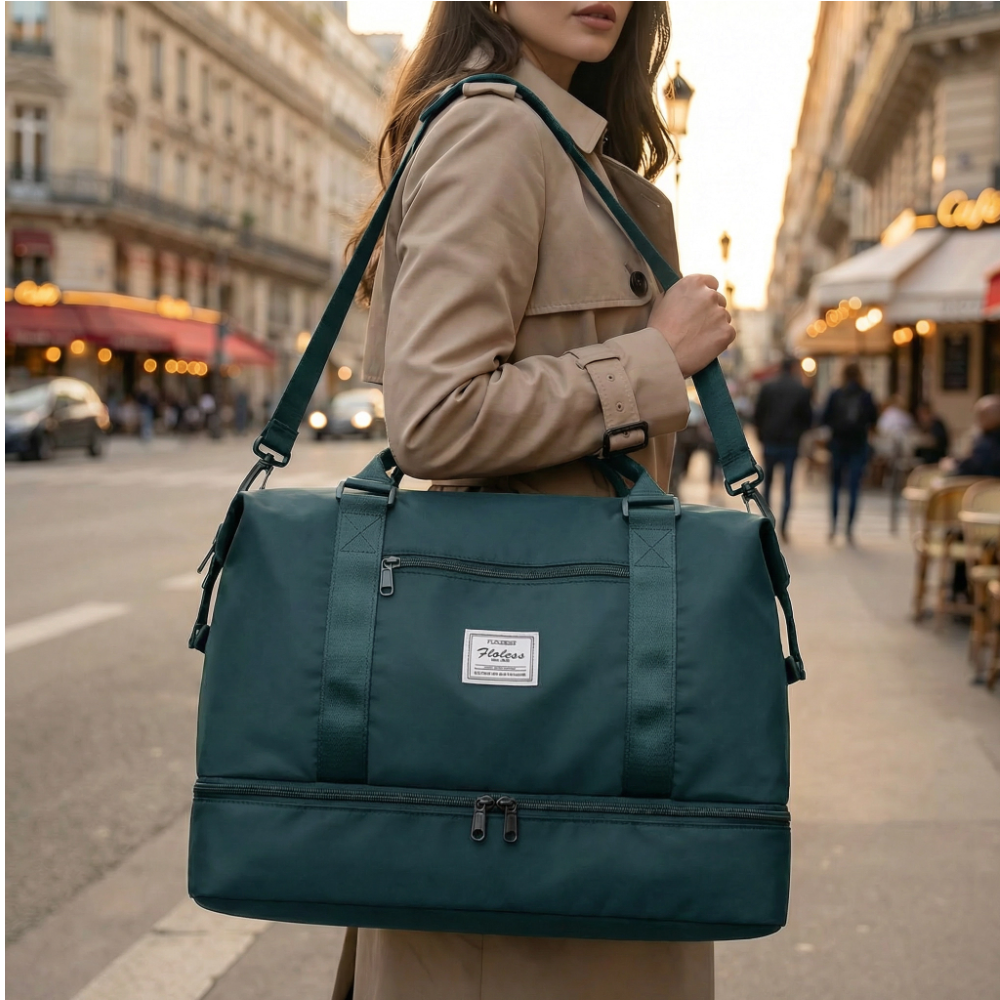 Sac de Voyage Élégant et Organisé | Sac de Voyage Cabine 45x36x20 Compatible Avion Grande Capacité