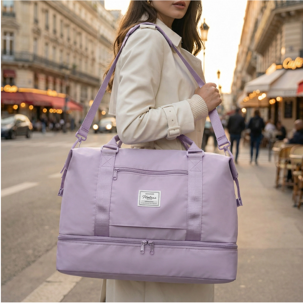 Sac de Voyage Élégant et Organisé | Sac de Voyage Cabine 45x36x20 Compatible Avion Grande Capacité