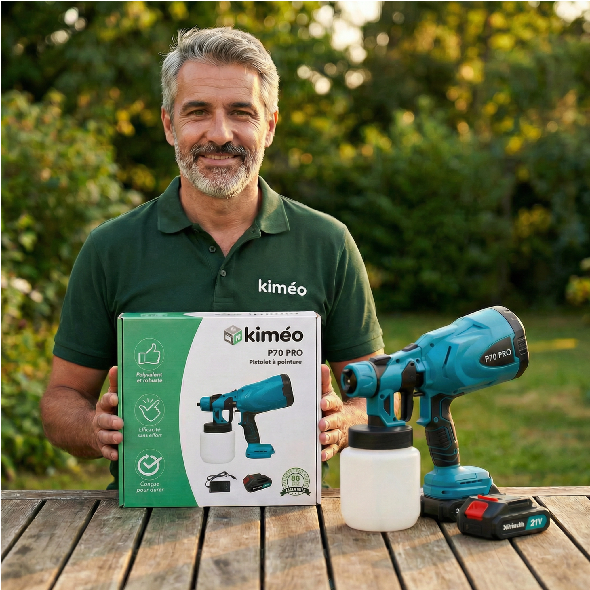 P70 PRO | Pistolet de Peinture Professionnel à Batterie | Élu produit de l'année
