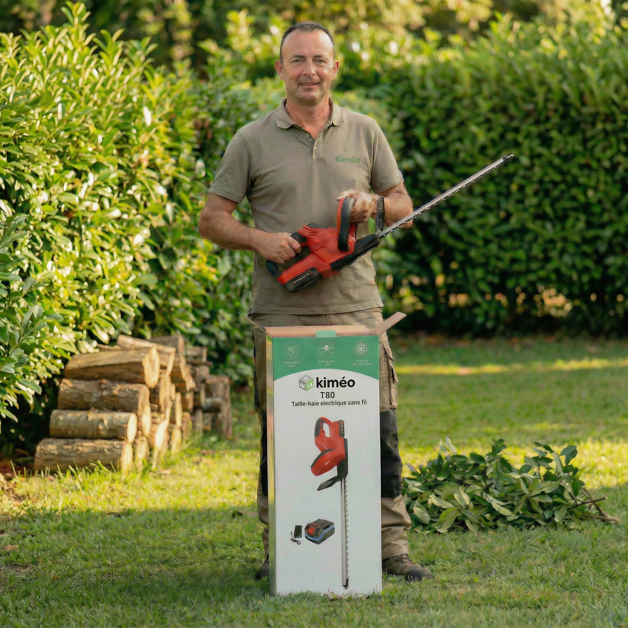 T80 PRO | Taille-Haie Sans Fil Ultra-Puissant | Découpes Précises pour Jardin et Taille de Haies